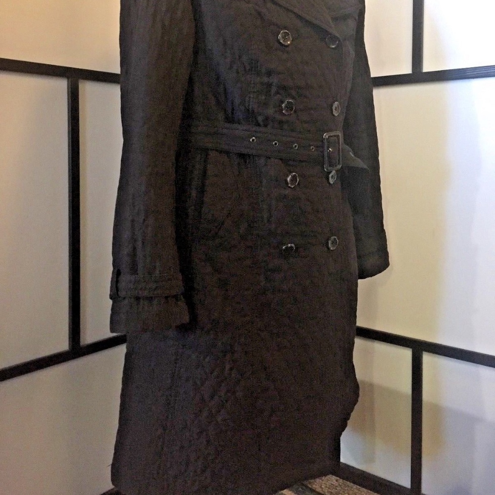 Merona* Diamond Quilted Coat Black Size Medium - Picture 2 of 8